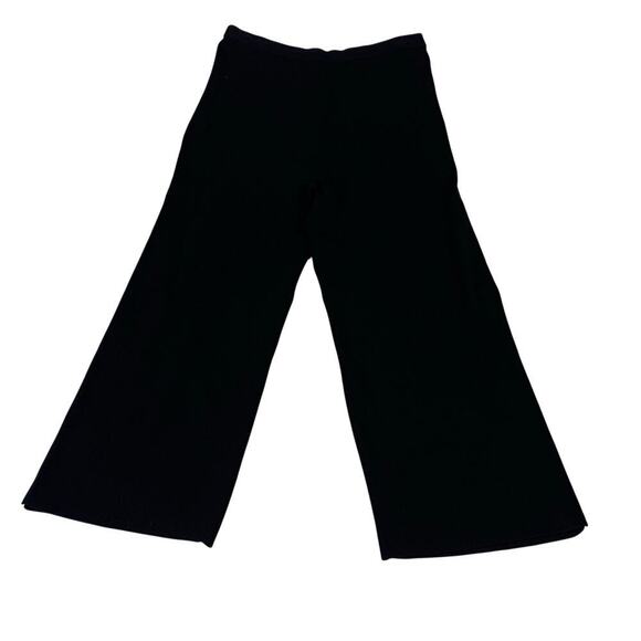 Grace Dane Lewis Black Ribed Wide Leg Stretchy Pants - Size  XL - Picture 2 of 4